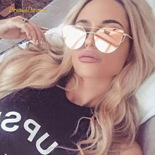 Load image into Gallery viewer, Metal reflective flat lens sunglasses

