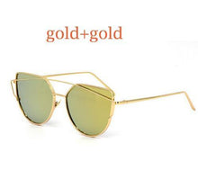 Load image into Gallery viewer, Metal reflective flat lens sunglasses
