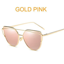 Load image into Gallery viewer, Metal reflective flat lens sunglasses
