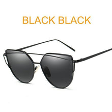 Load image into Gallery viewer, Metal reflective flat lens sunglasses
