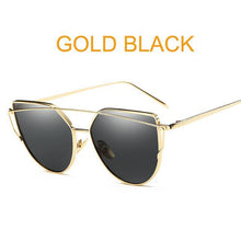 Load image into Gallery viewer, Metal reflective flat lens sunglasses
