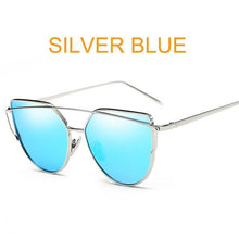 Load image into Gallery viewer, Metal reflective flat lens sunglasses
