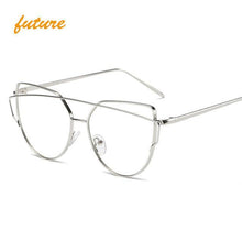 Load image into Gallery viewer, Metal reflective flat lens sunglasses
